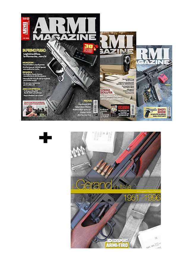 Pacchetto Abbonamento Armi Magazine cartaceo + Libro "Il Garand in Italia 1951-1996"