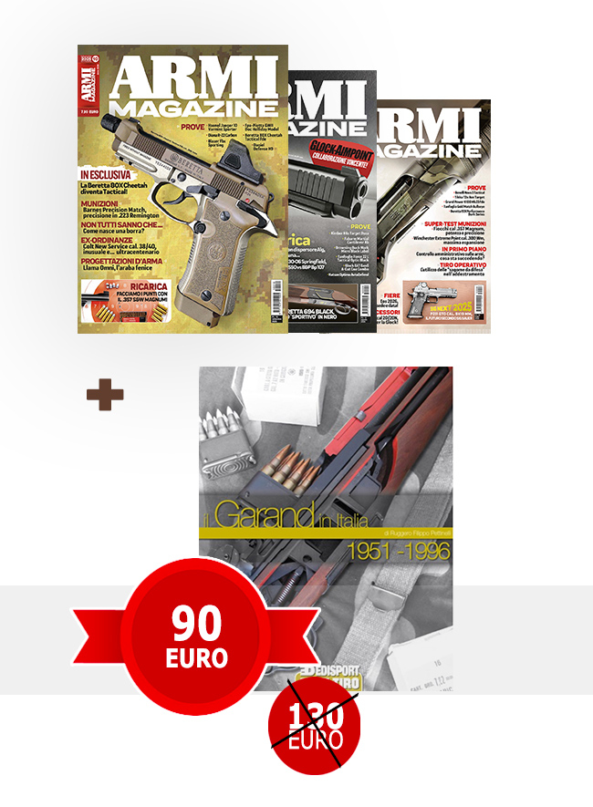 Pacchetto Abbonamento Armi Magazine cartaceo + Libro "Il Garand in Italia 1951-1996"